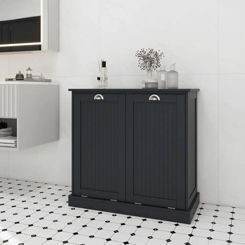 Laundry Hamper Cabinet, with Removable Basket