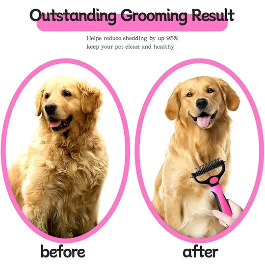 self cleaning deshedding brush for pets