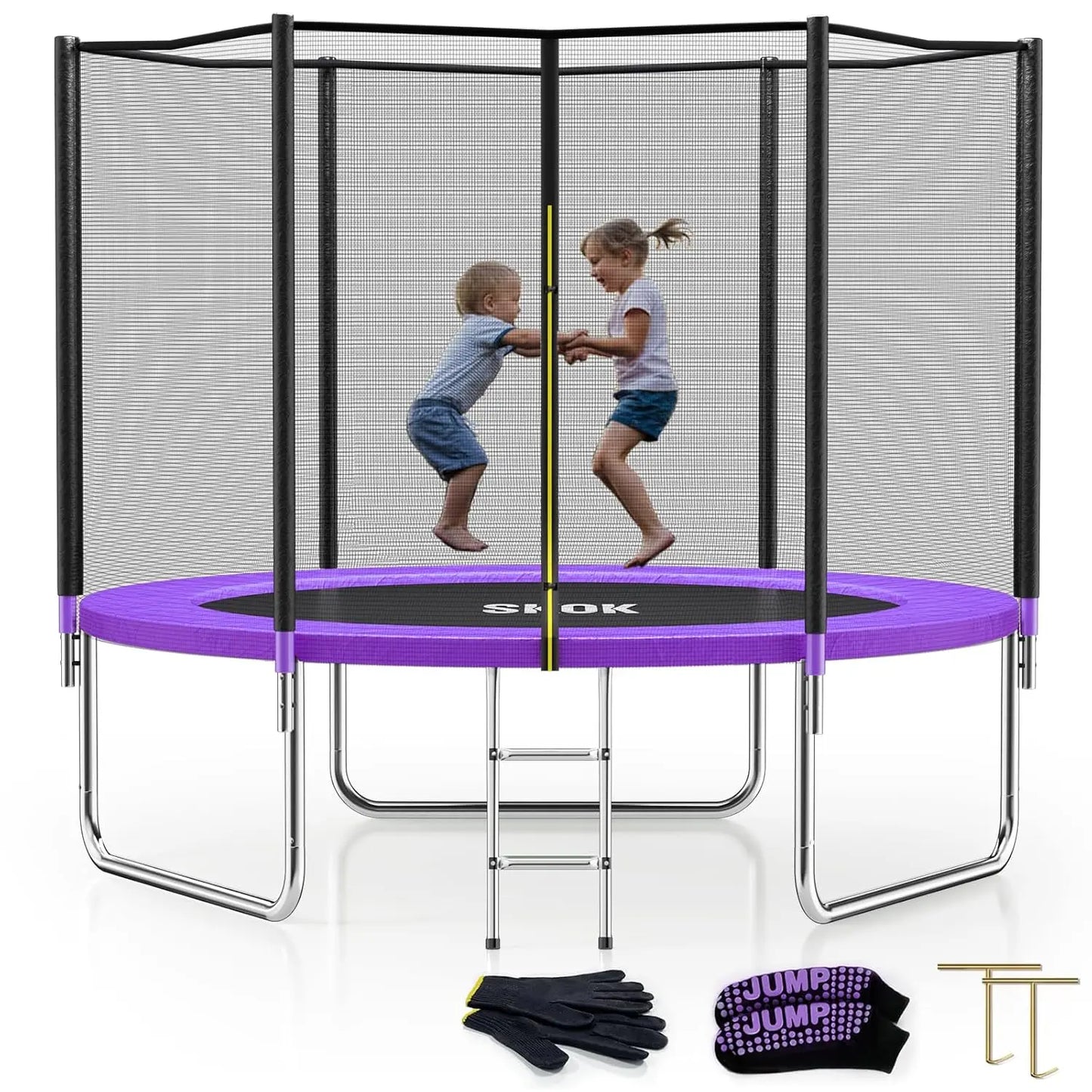 Outdoor Trampoline with Safety Enclosure Net