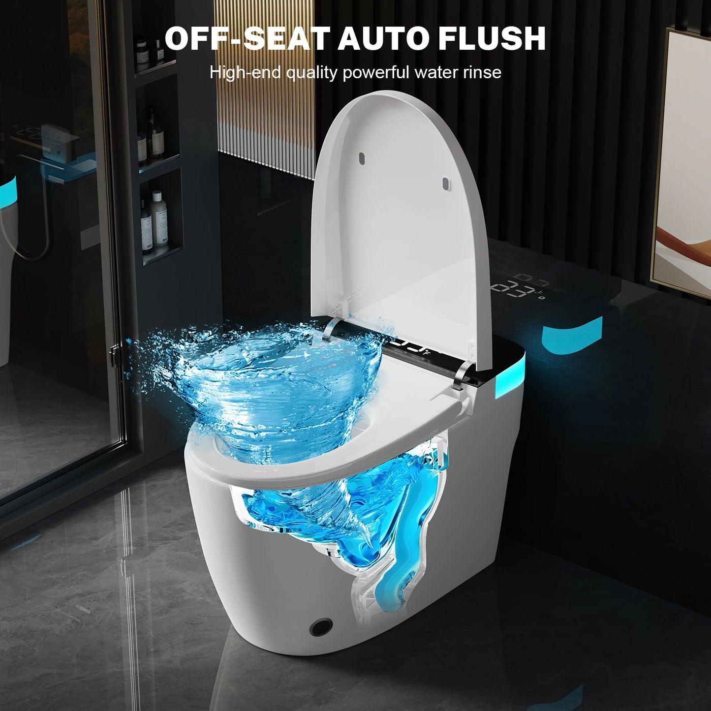 Toilet Seat Heated, Temperature Display, Night Light