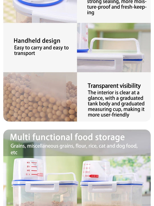 airtight pet food storage container
