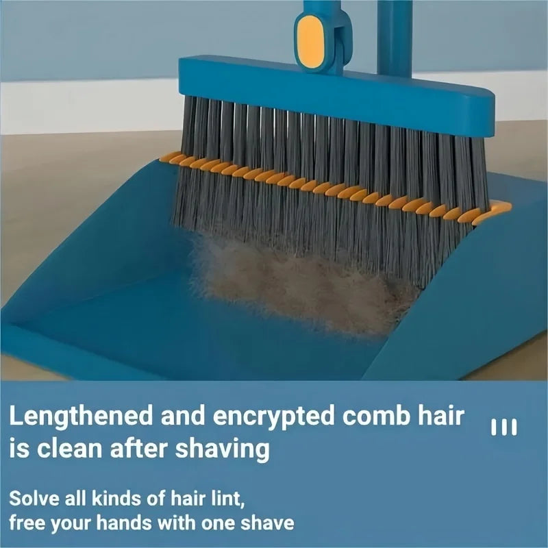 Sweeping Kit with Long Handle Broom & Dustpan