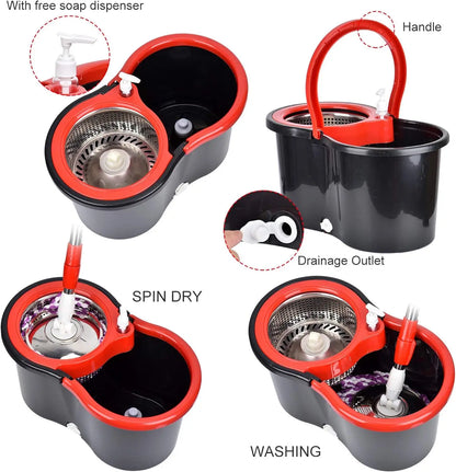 Spin Mop Bucket Set with Wringer