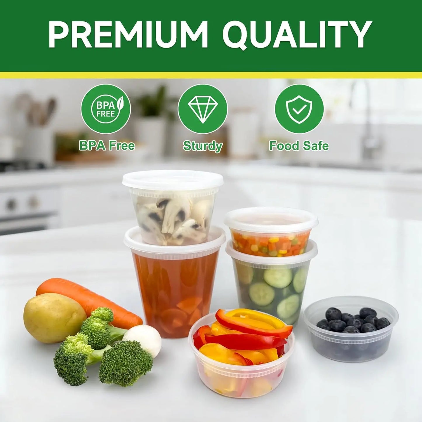 50-Pack 16 oz Leak-Proof Food Storage Containers