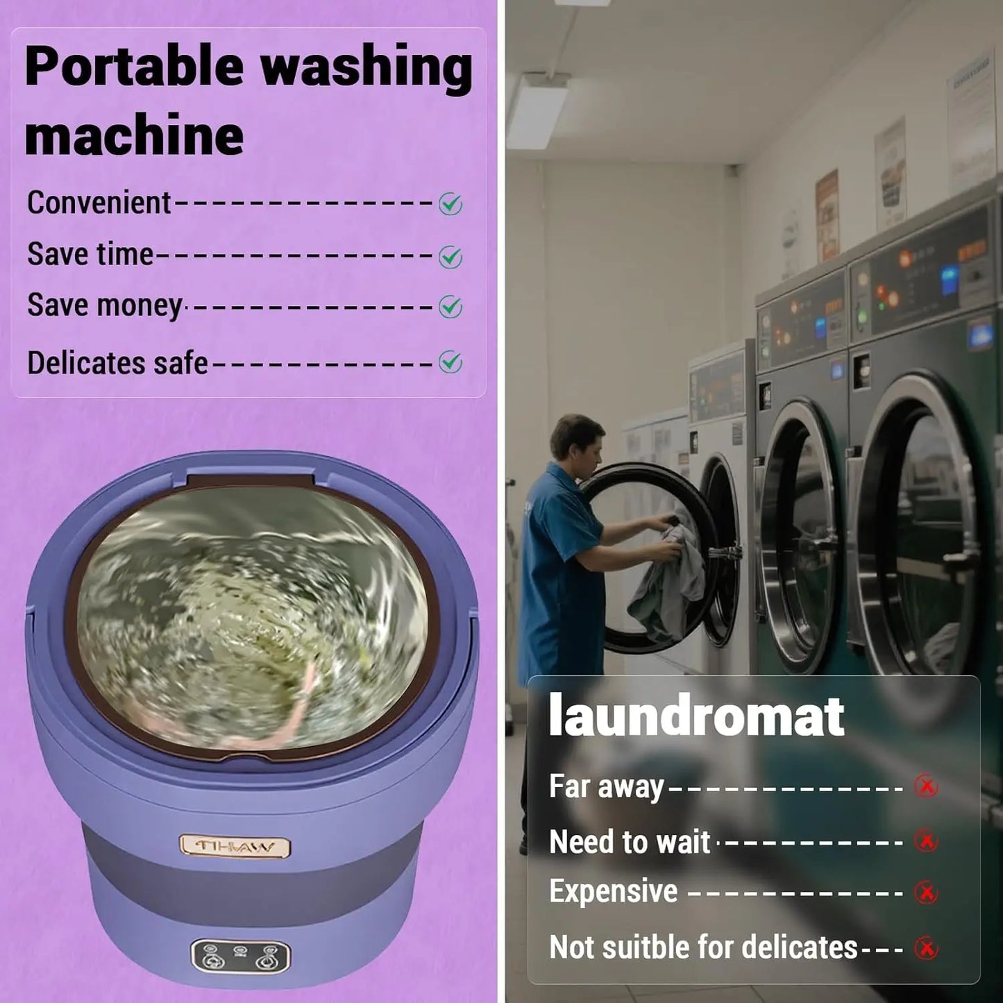 Collapsible Mini Washing Machine