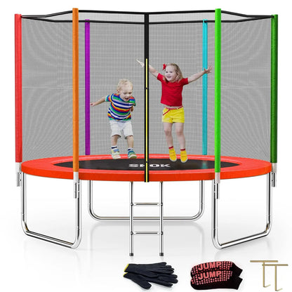 Outdoor Trampoline with Safety Enclosure Net