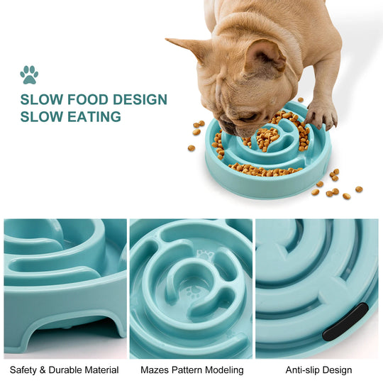 non slip slow feeder dog bowls