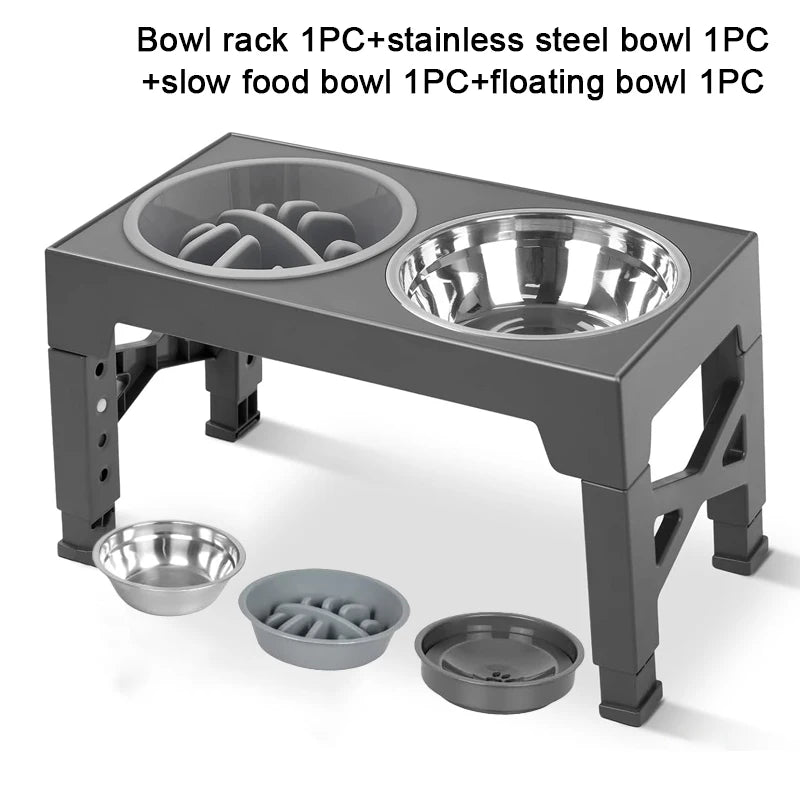 adjustable elevated dog feeder
