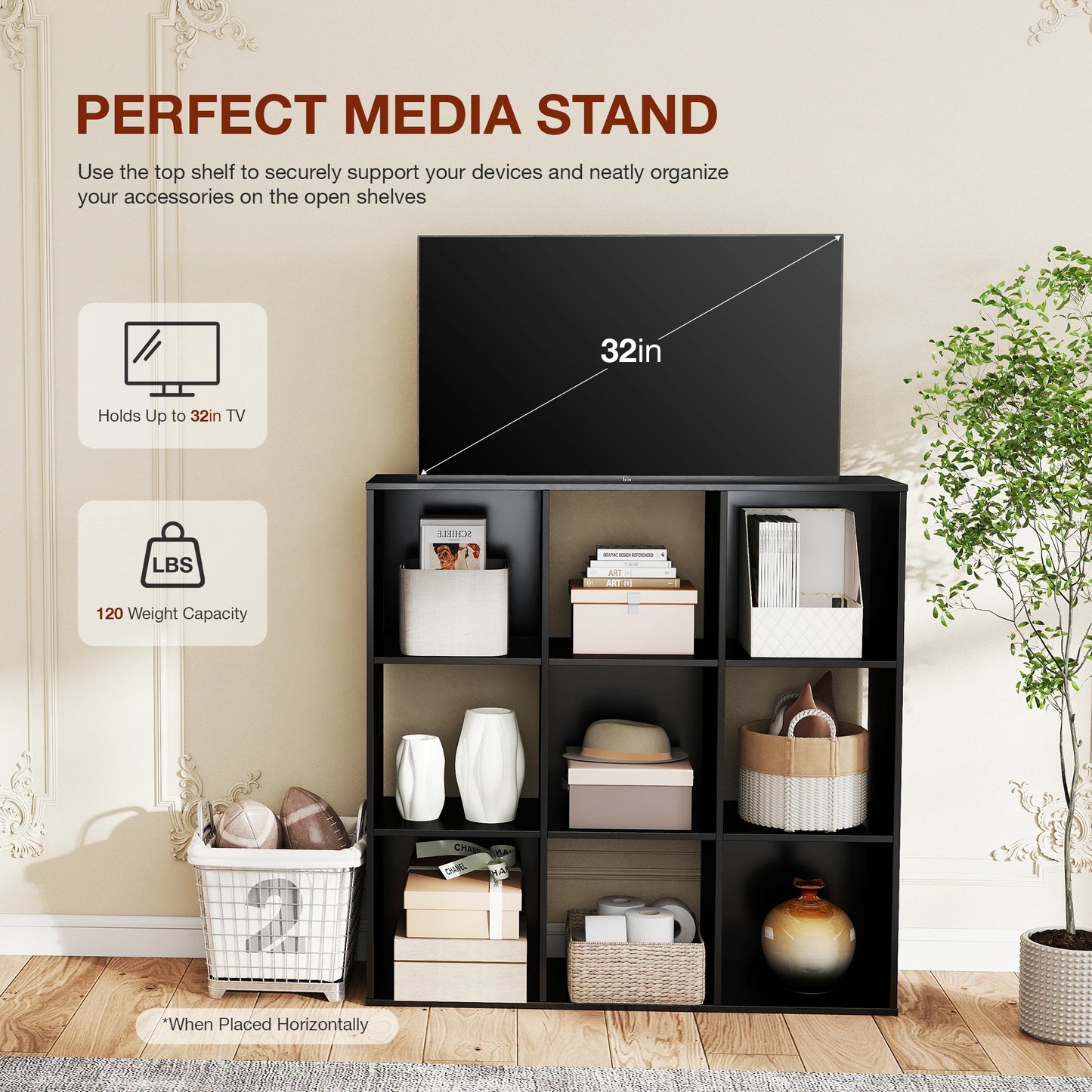 Open Wooden Bookshelf for any Living Area