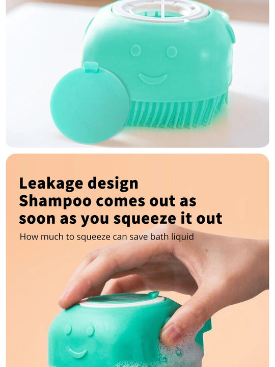 Silicone Pet Bathing Brush Gentle Grooming for Pets