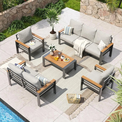 Aluminum Patio Furniture with Washable Thick Cushions