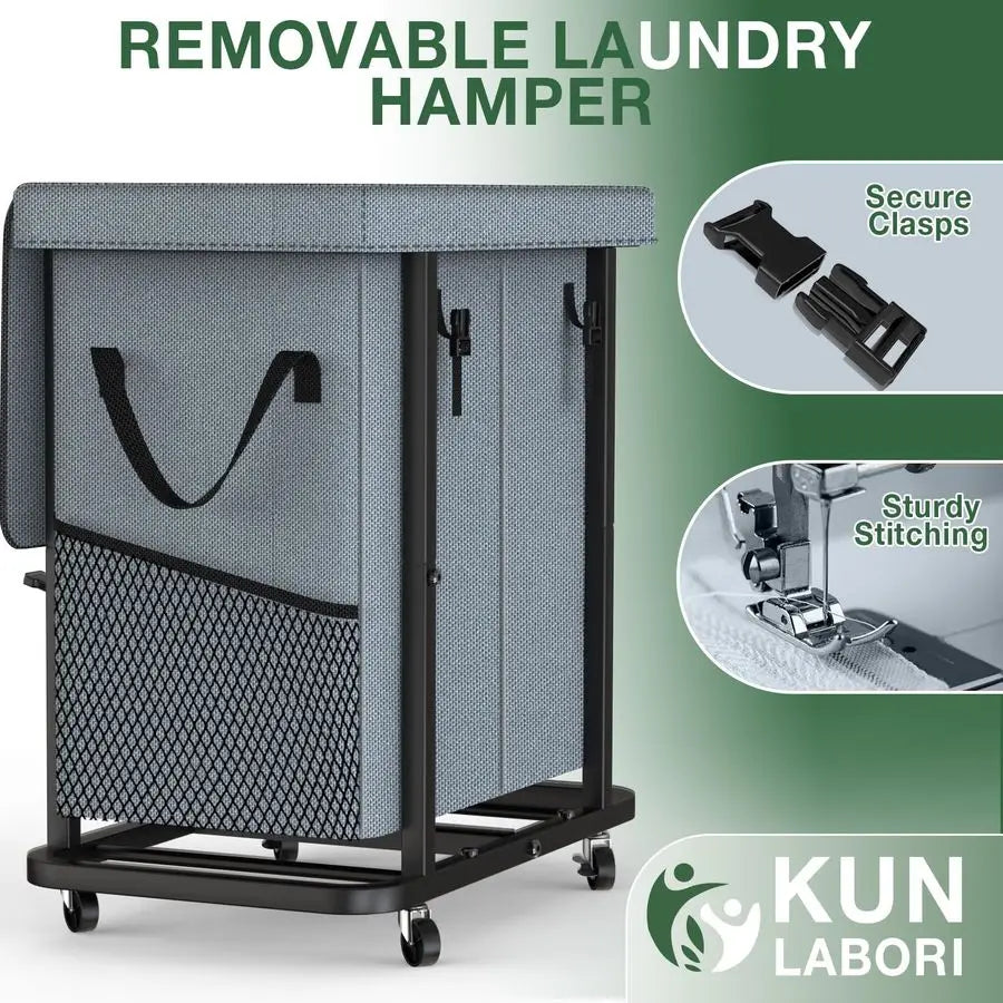 High Grade Large Laundry Basket with Wheels