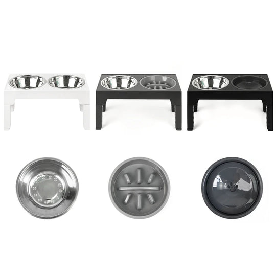 adjustable elevated dog feeder