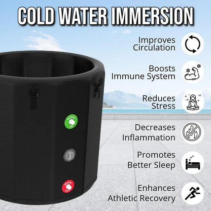 Portable Ice Plunge Tub with Inflatable Lid