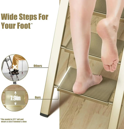 Folding Step Stool with Handgrip
