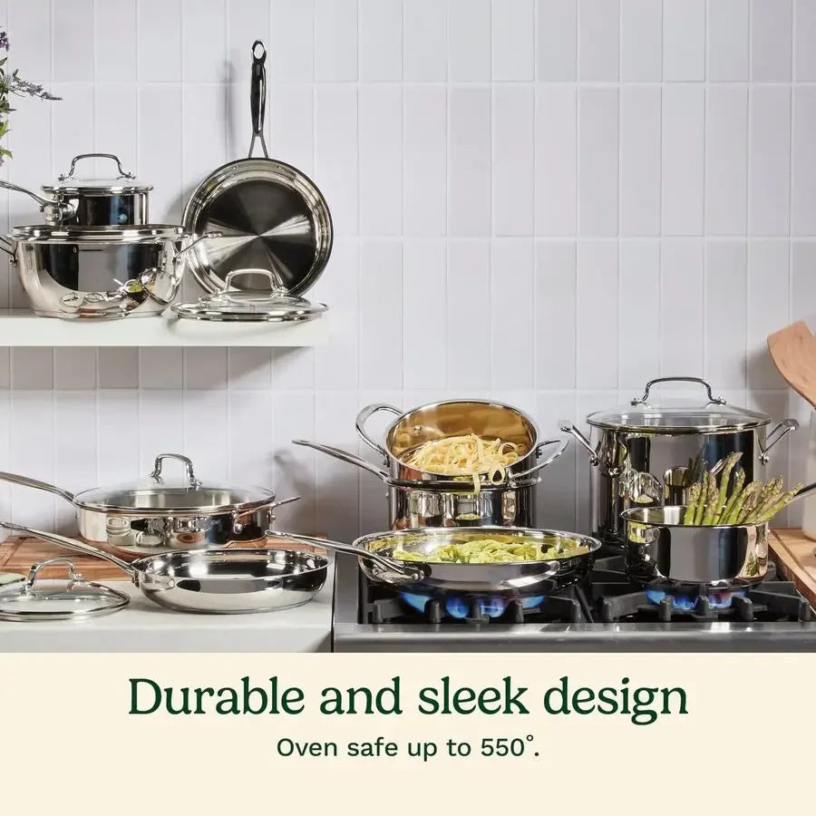 Stainless Steel Cookware Set with Pure Aluminum Core