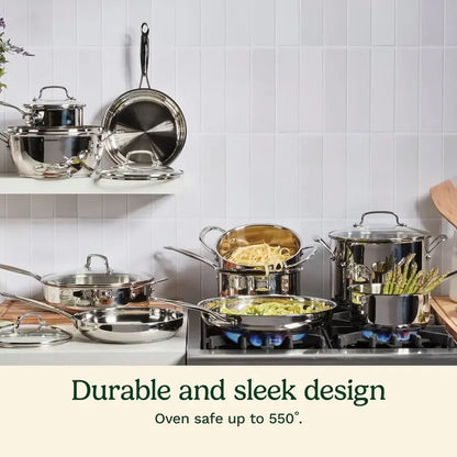 Stainless Steel Cookware Set with Pure Aluminum Core