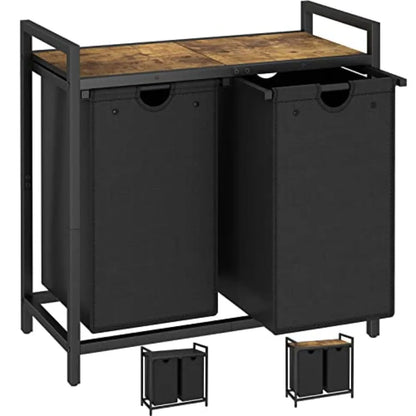 Laundry Hamper with Removable Laundry Bag and Top Shelf