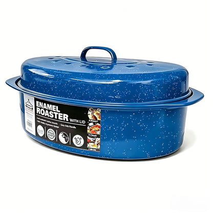 13-Inch Oval Roaster with Lid, Dishwasher Safe