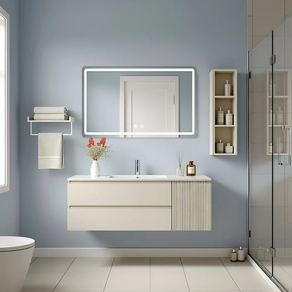Bathroom Mirror with defogging button