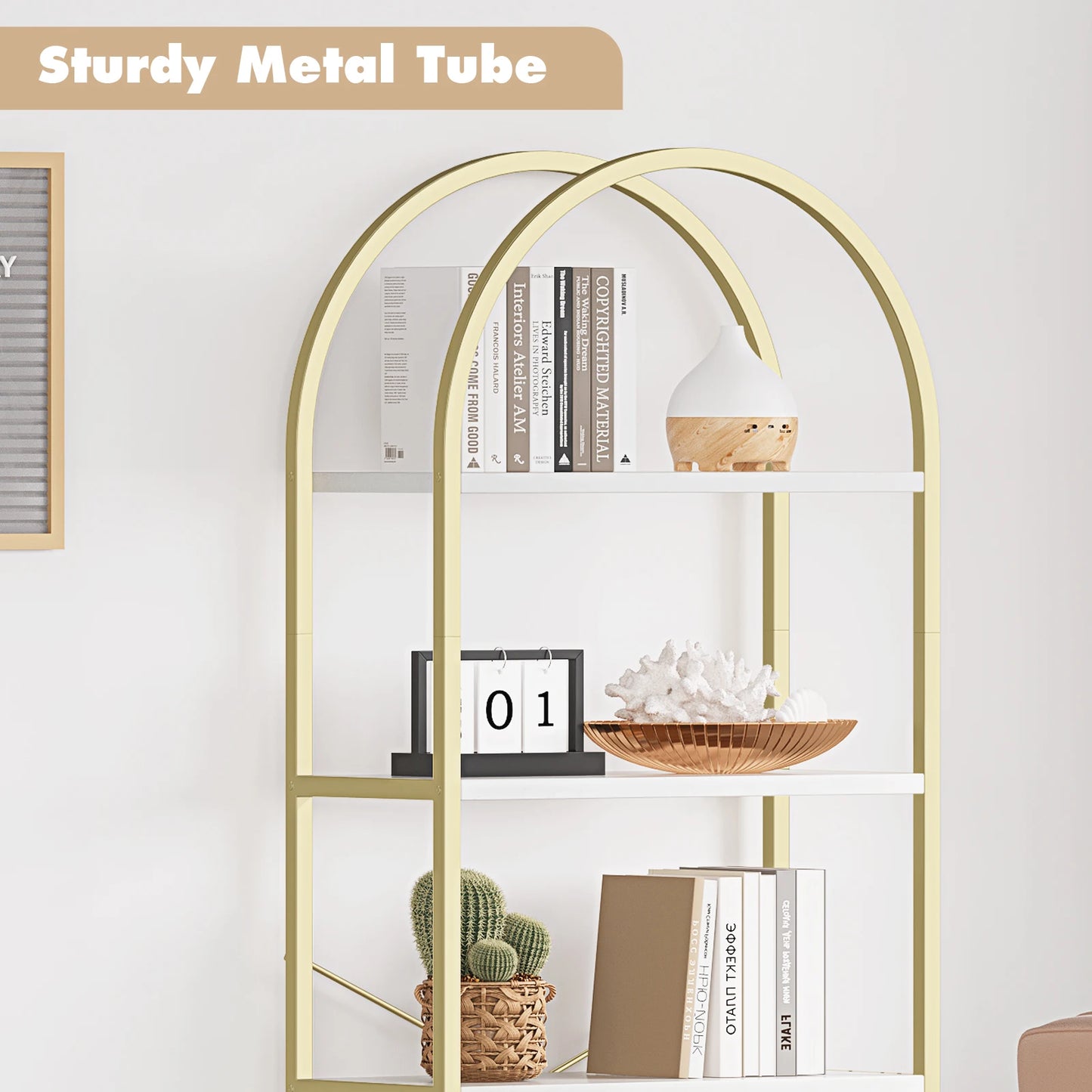 Bookshelf Arched Display Shelves