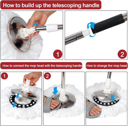 Spin Mop Bucket Set with Wringer