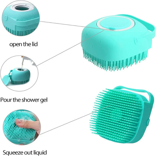 Silicone Pet Bathing Brush Gentle Grooming for Pets