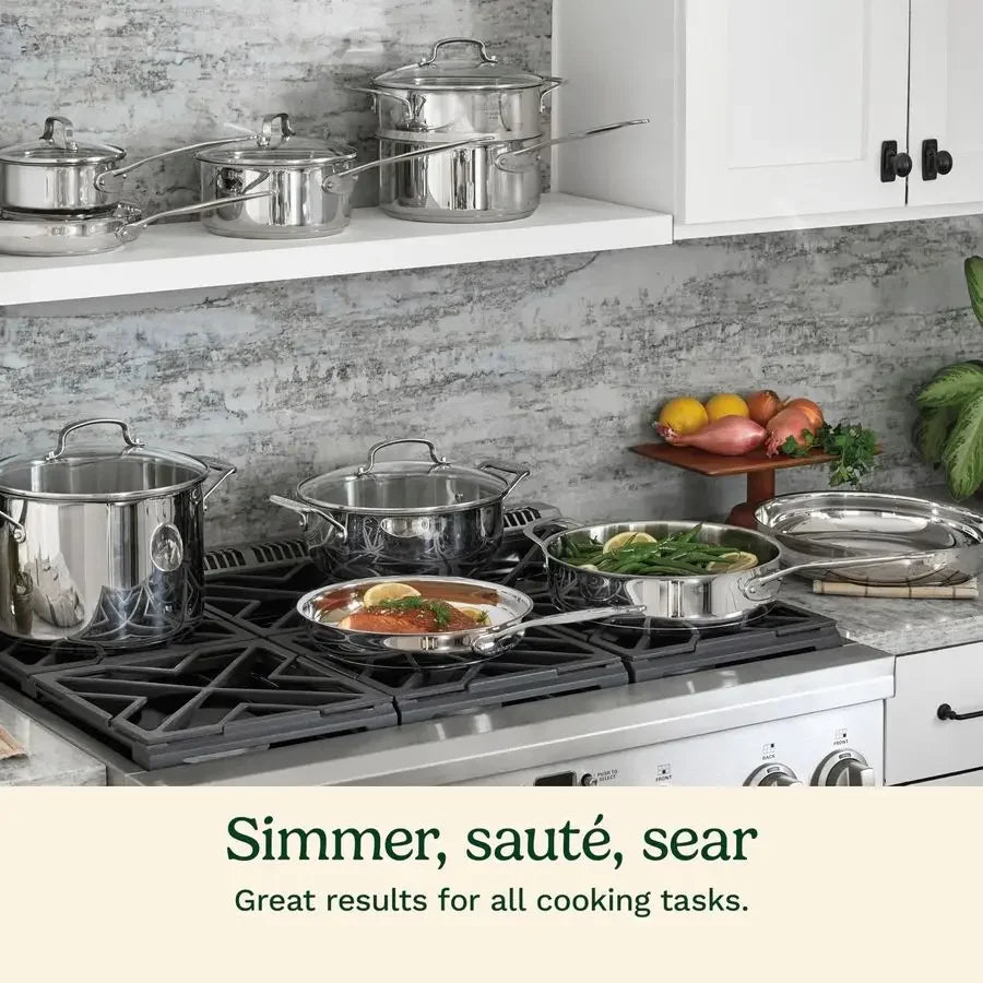 Stainless Steel Cookware Set with Pure Aluminum Core