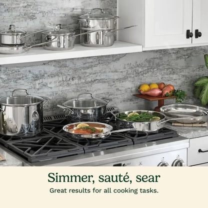 Stainless Steel Cookware Set with Pure Aluminum Core