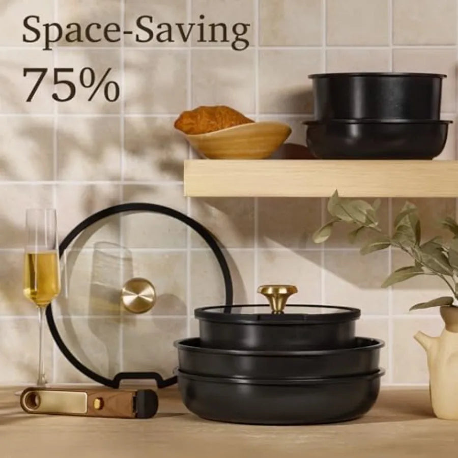 Ceramic Cookware Set with Nonstick Cooking
