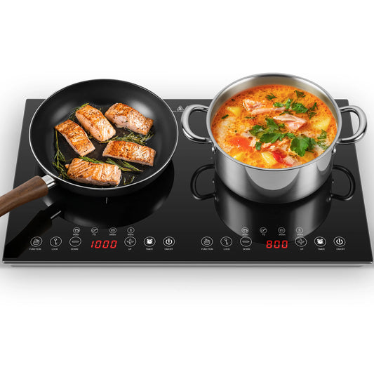 Touch Control Cooktop with Scratch-Resistant Black Glass
