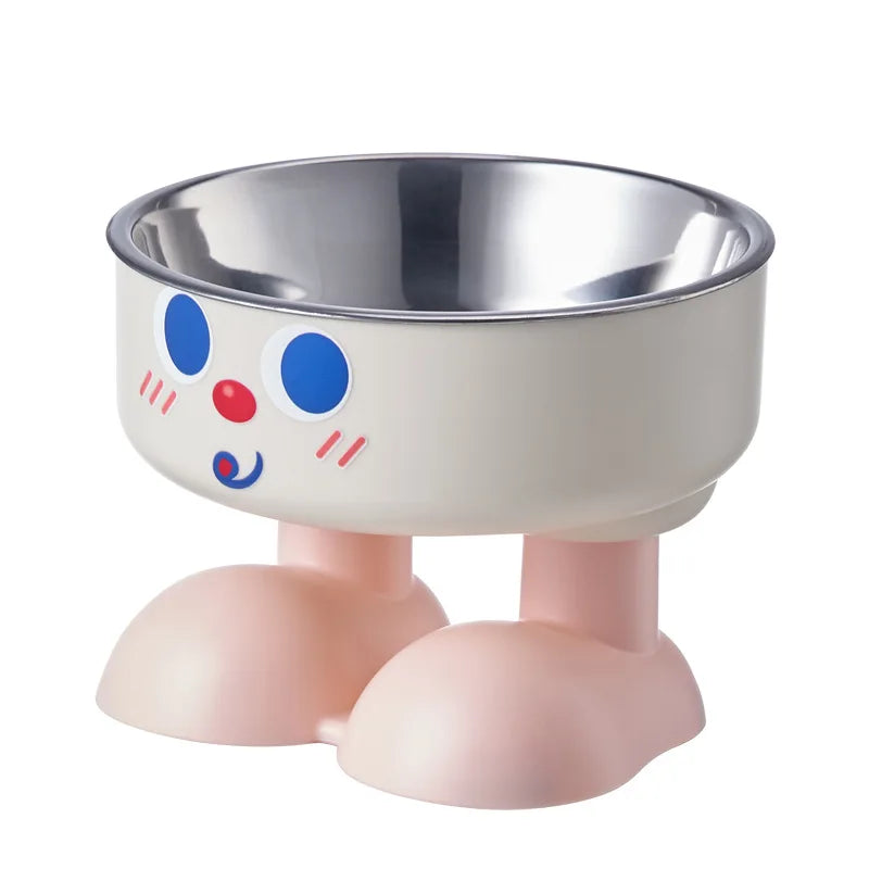 elevated stainless steel pet bowl