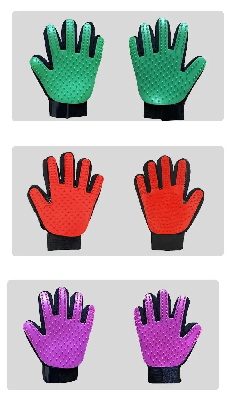 pet grooming glove deshedding tool