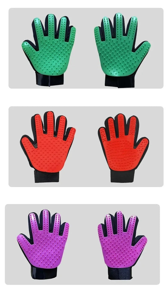 pet grooming glove deshedding tool