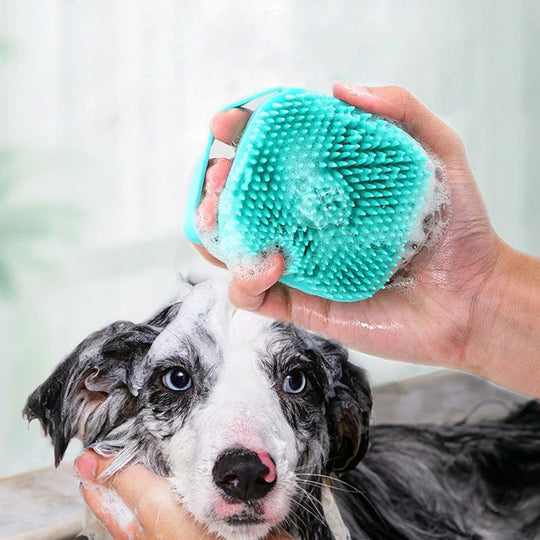 Silicone Pet Bathing Brush Gentle Grooming for Pets