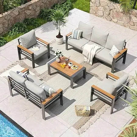 Aluminum Patio Furniture with Washable Thick Cushions