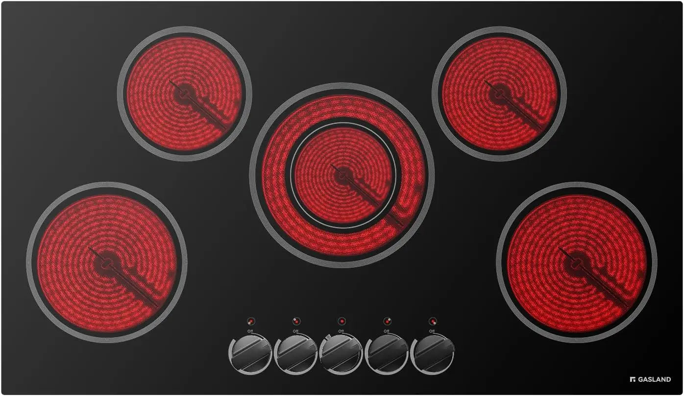 Electric Glass Cooktop Stove with 5-Burner