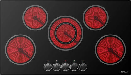 Electric Glass Cooktop Stove with 5-Burner
