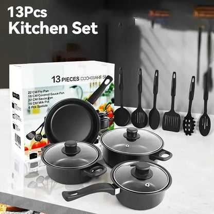 Nonstick Cookware Set - with Utensils