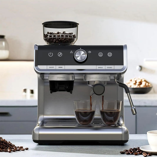 Espresso Coffee Machine with Grinder for Latte Cappuccino