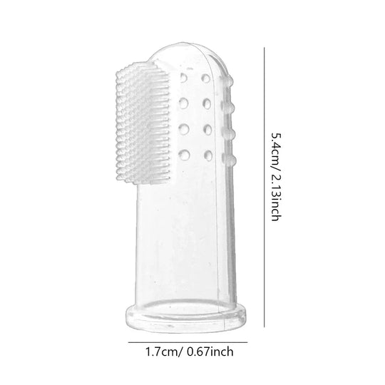 silicone finger toothbrush set for pets