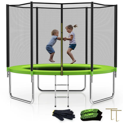 Outdoor Trampoline with Safety Enclosure Net