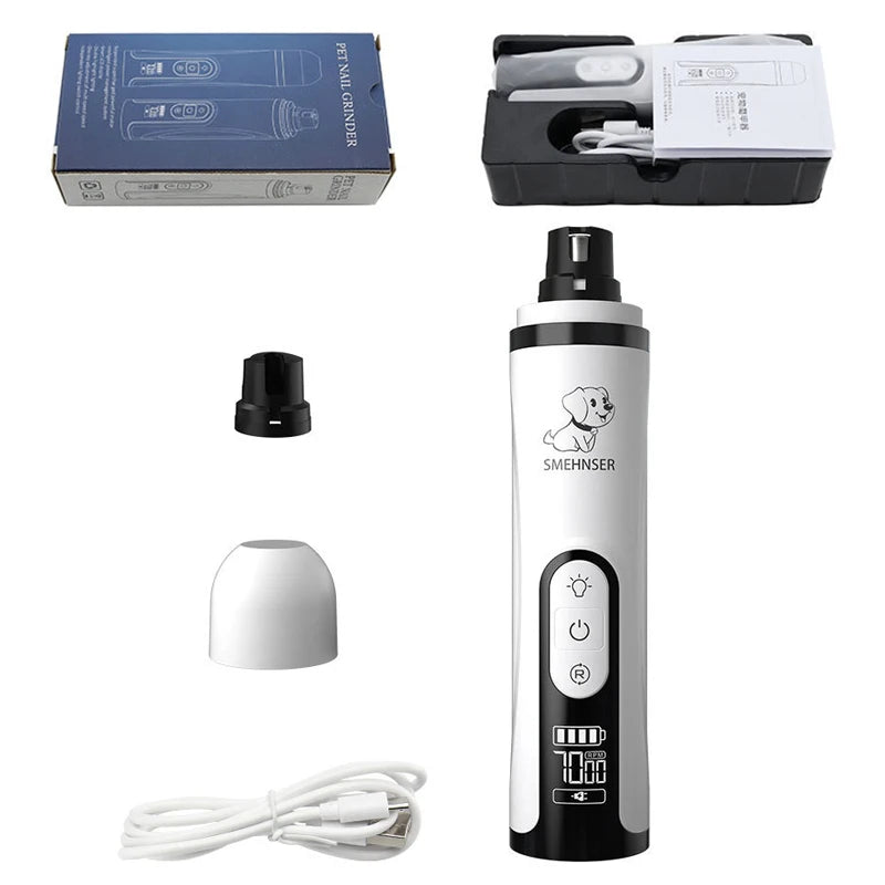 electric pet nail grinder With LED Light