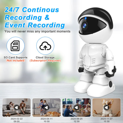 Robot Camera Wi-Fi 3MP Indoor Home Security