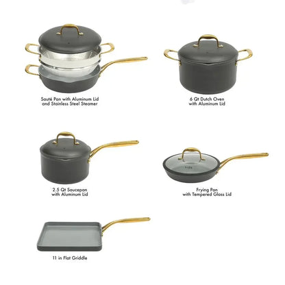 10 Piece Cookware Set with Premium PFA Free
