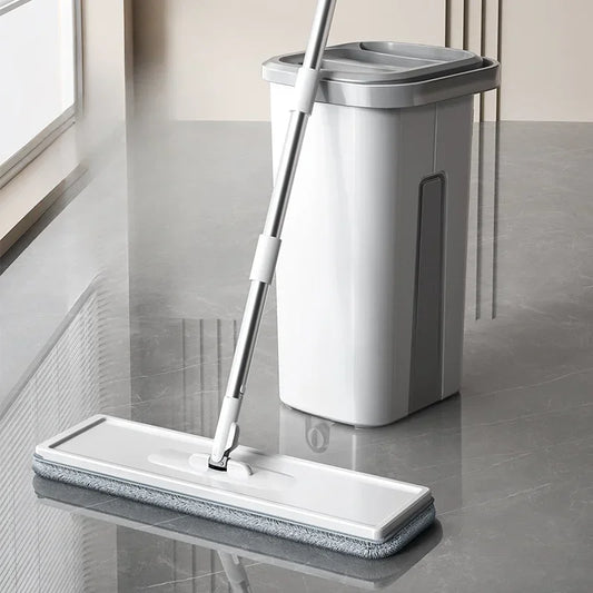 Mop with Bucket Set Wet Dry Magic Cleaning Tool