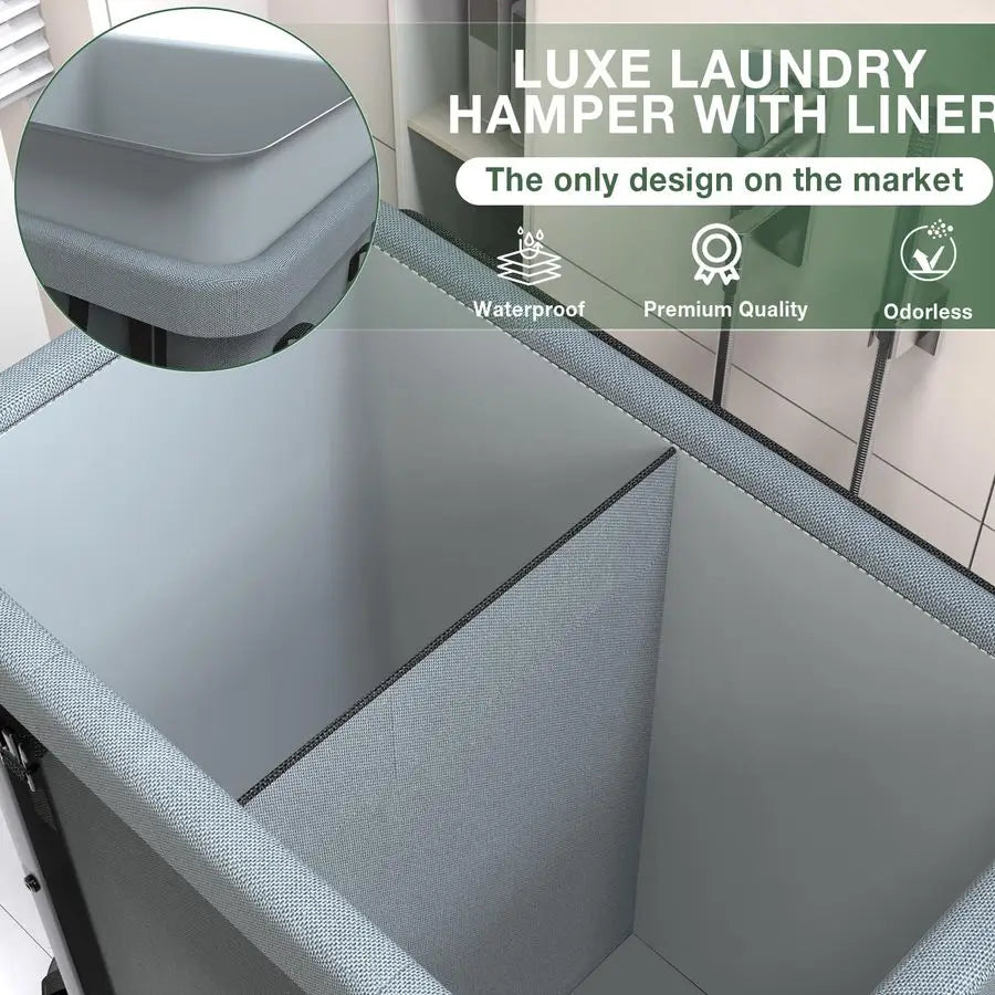High Grade Large Laundry Basket with Wheels