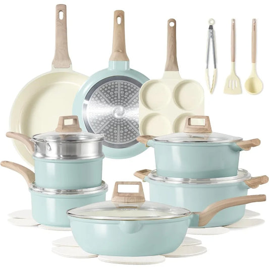 Ceramic Pots and Pans Cookware Set