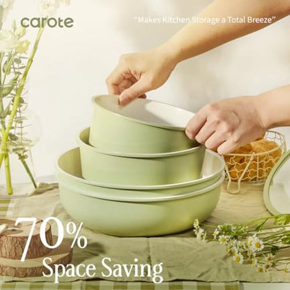 Ceramic Cookware Set with Detachable Handles