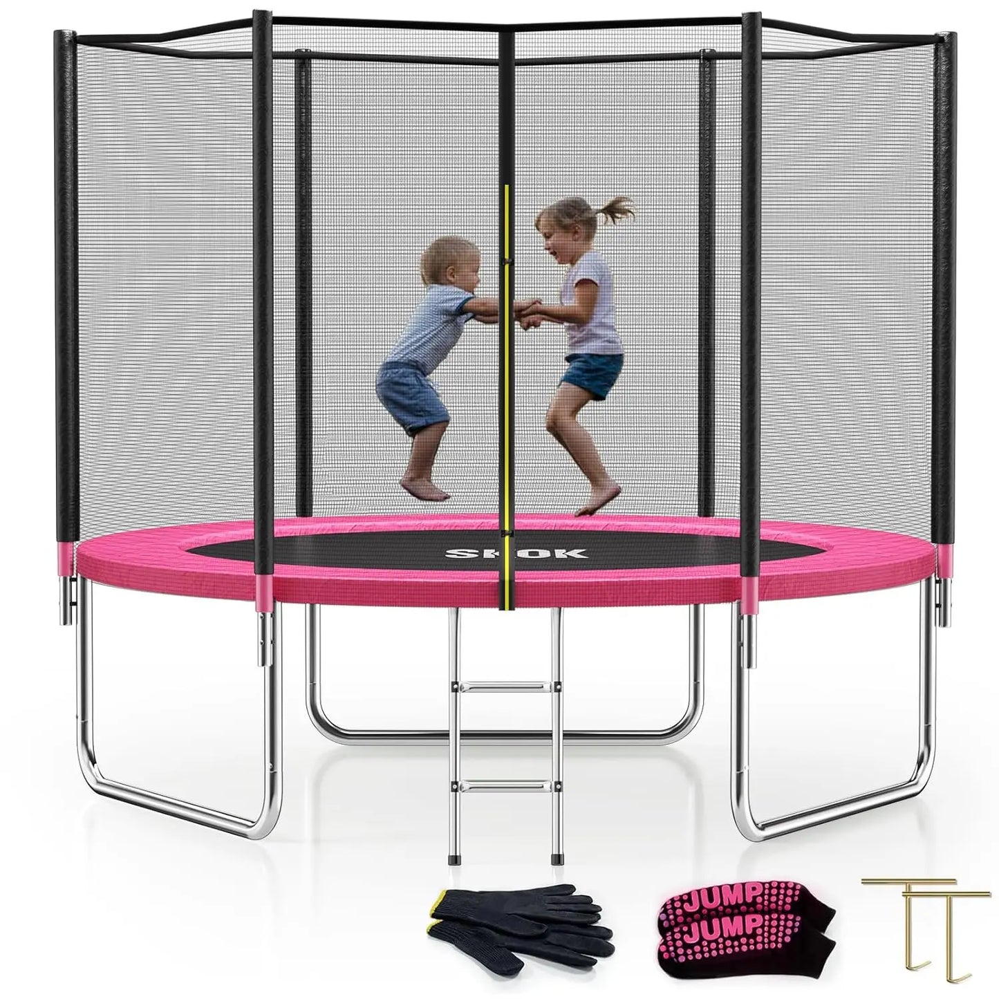 Outdoor Trampoline with Safety Enclosure Net